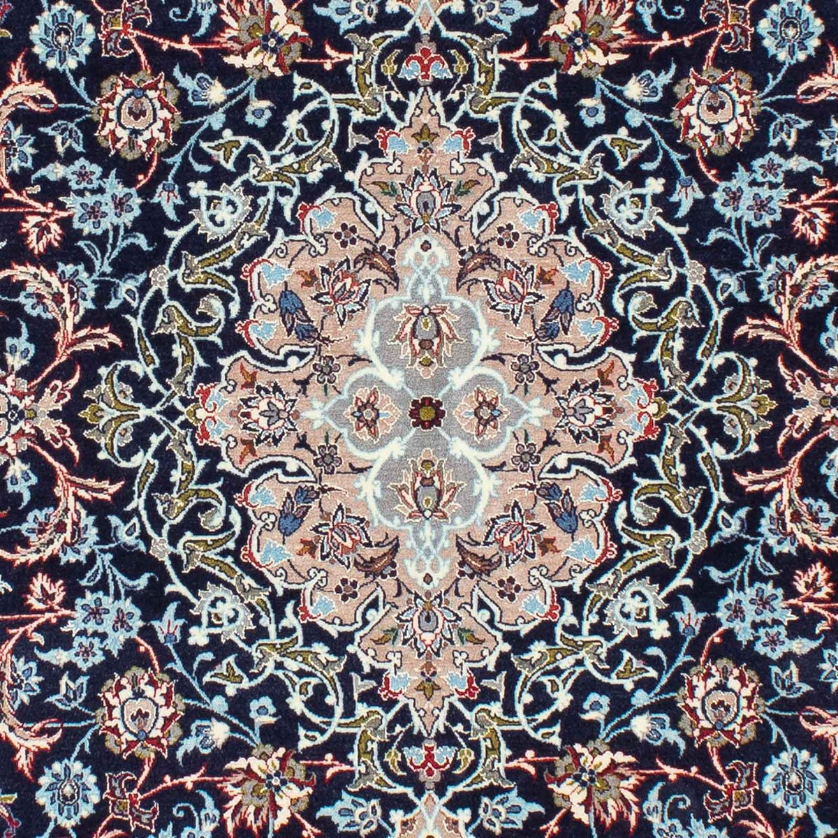 Persisk matta - Isfahan - Premium - 226 x 149 cm - mörkblå