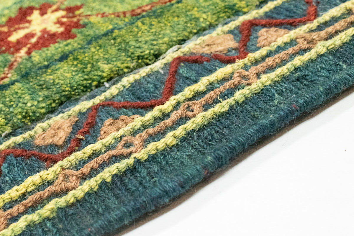 Kelim Carpet - orientalisk matta - 205 x 147 cm - grön