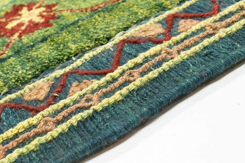 Kelim Carpet - orientalisk matta - 205 x 147 cm - grön