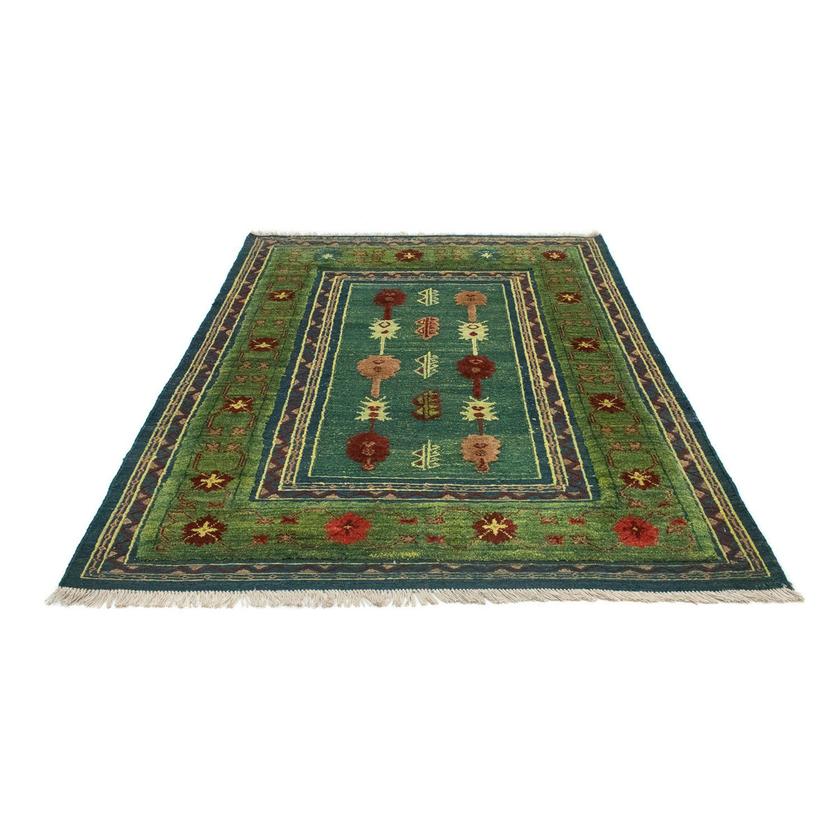 Kelim Carpet - orientalisk matta - 205 x 147 cm - grön