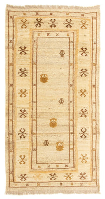 Gabbeh-matta - persisk - 142 x 73 cm - beige