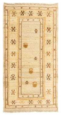 Gabbeh-matta - persisk - 142 x 73 cm - beige