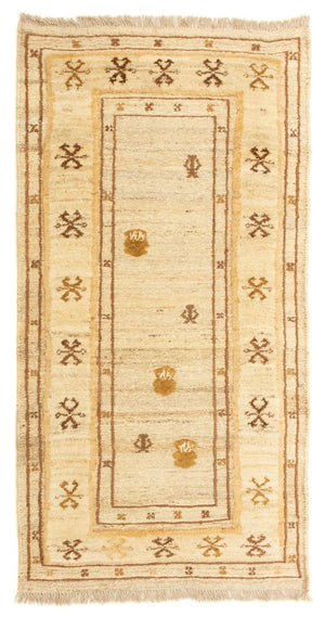 Gabbeh-matta - persisk - 142 x 73 cm - beige
