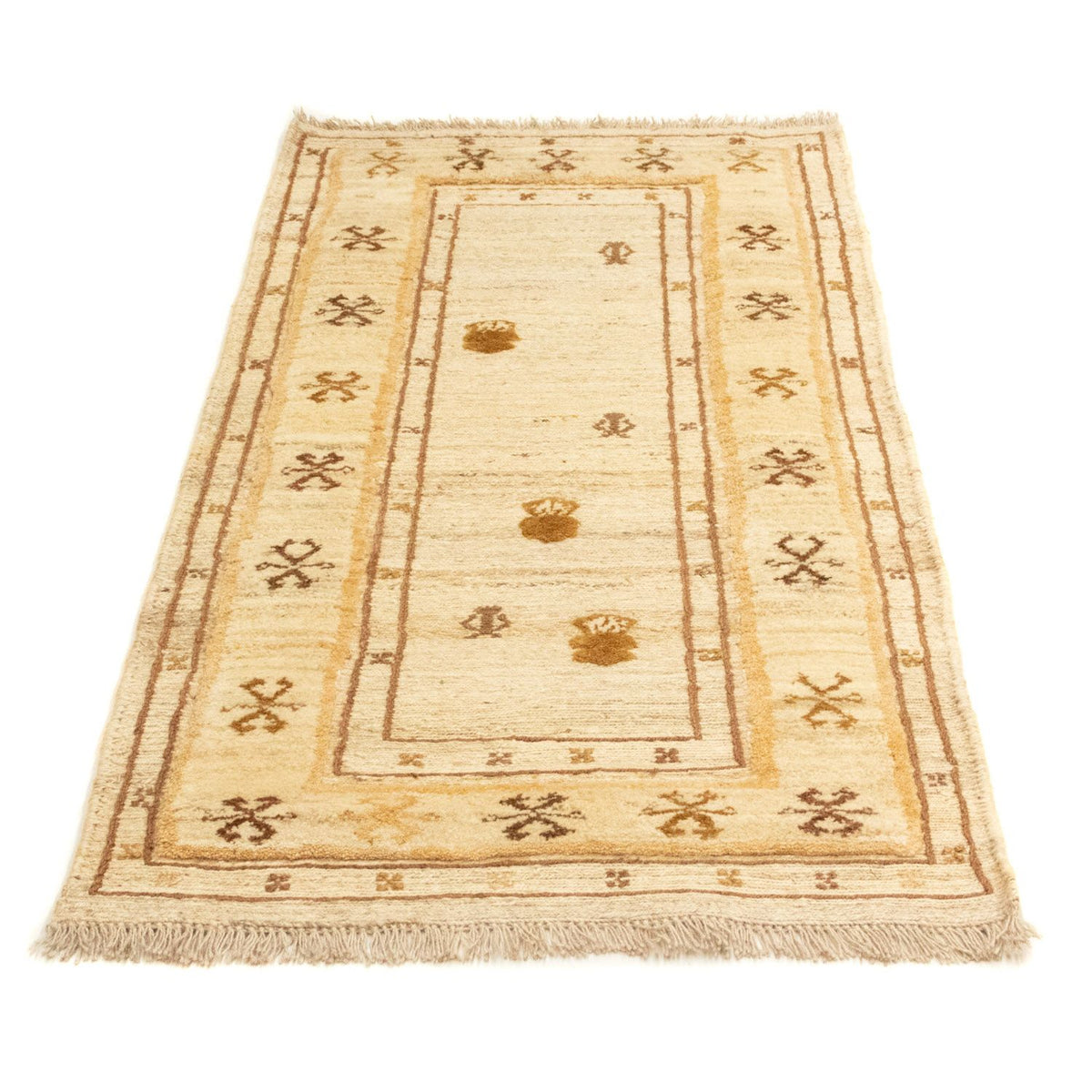 Gabbeh-matta - persisk - 142 x 73 cm - beige