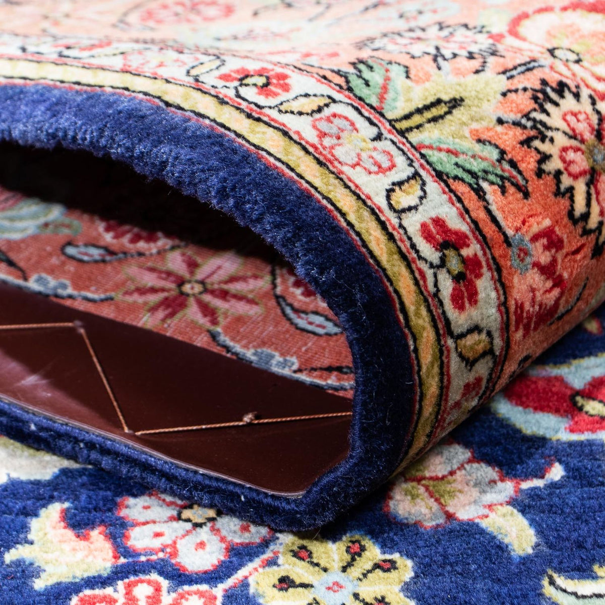 Persisk matta - Ghom - 215 x 139 cm - mörkblå