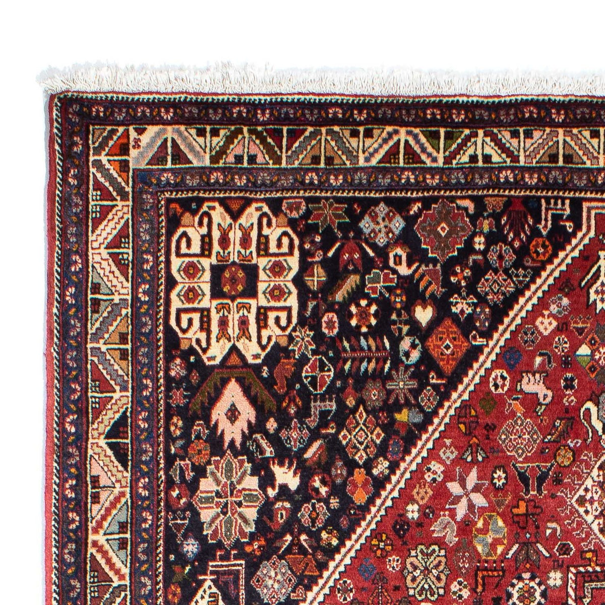 Gabbeh-matta - Kashkuli Persiska - 247 x 157 cm - mörkröd