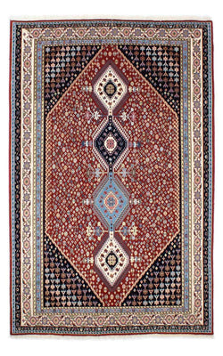 Gabbeh-matta - Kashkuli Persiska - 225 x 139 cm - mörkröd