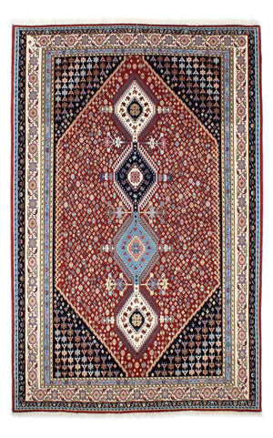 Gabbeh-matta - Kashkuli Persiska - 225 x 139 cm - mörkröd