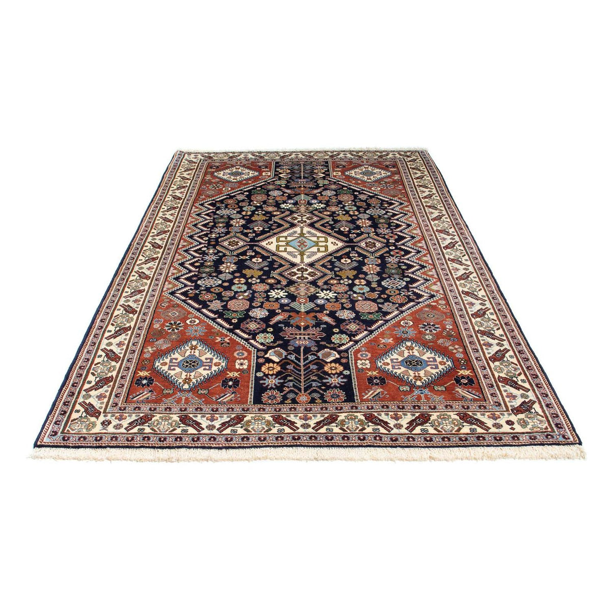 Gabbeh-matta - Kashkuli Persiska - 250 x 152 cm - mörkblå