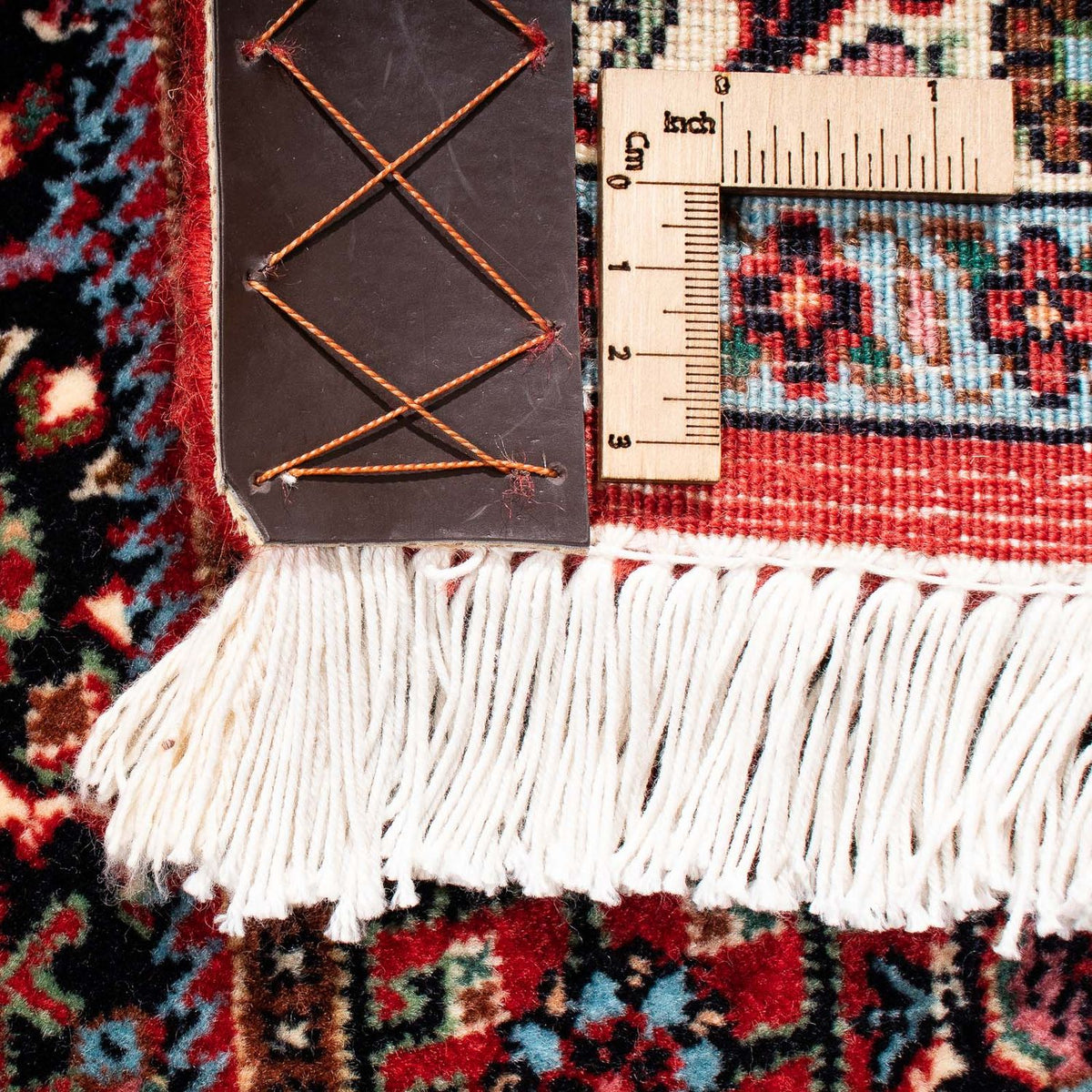 Persisk matta - Bijar - 251 x 176 cm - mörkröd