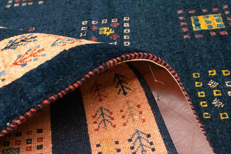 Gabbeh-matta - Loribaft Persian - 202 x 134 cm - mörkblå