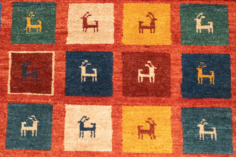 Gabbeh-matta - Loribaft Persian - 150 x 97 cm - ljusröd