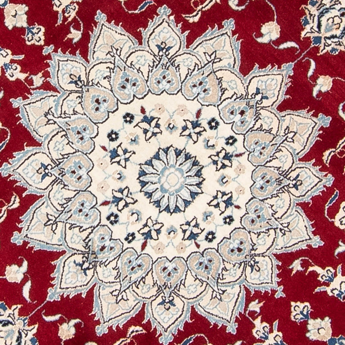 Persisk matta - Nain runt  - 245 x 245 cm - mörkröd