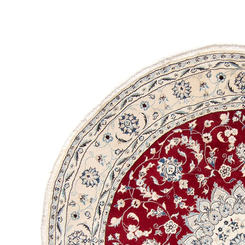 Persisk matta - Nain runt  - 245 x 245 cm - mörkröd
