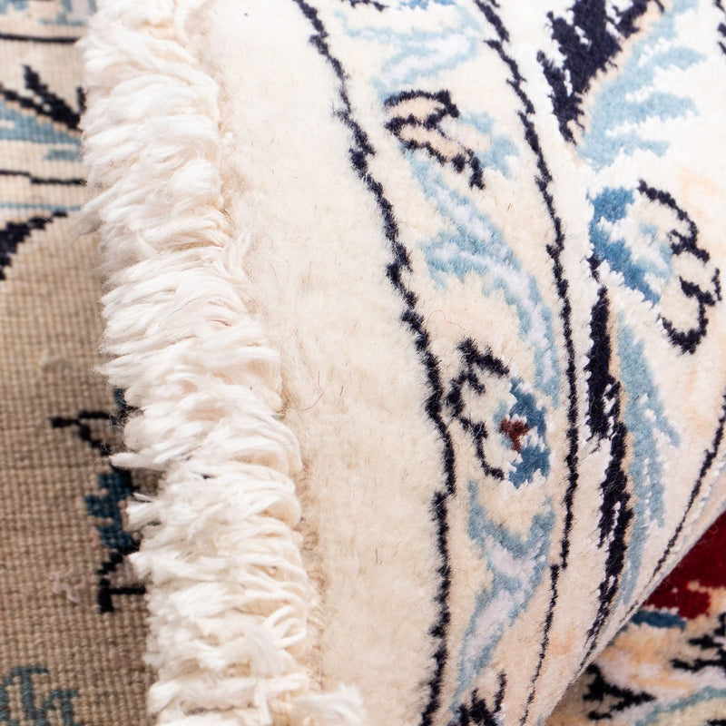 Persisk matta - Nain runt  - 253 x 253 cm - mörkröd