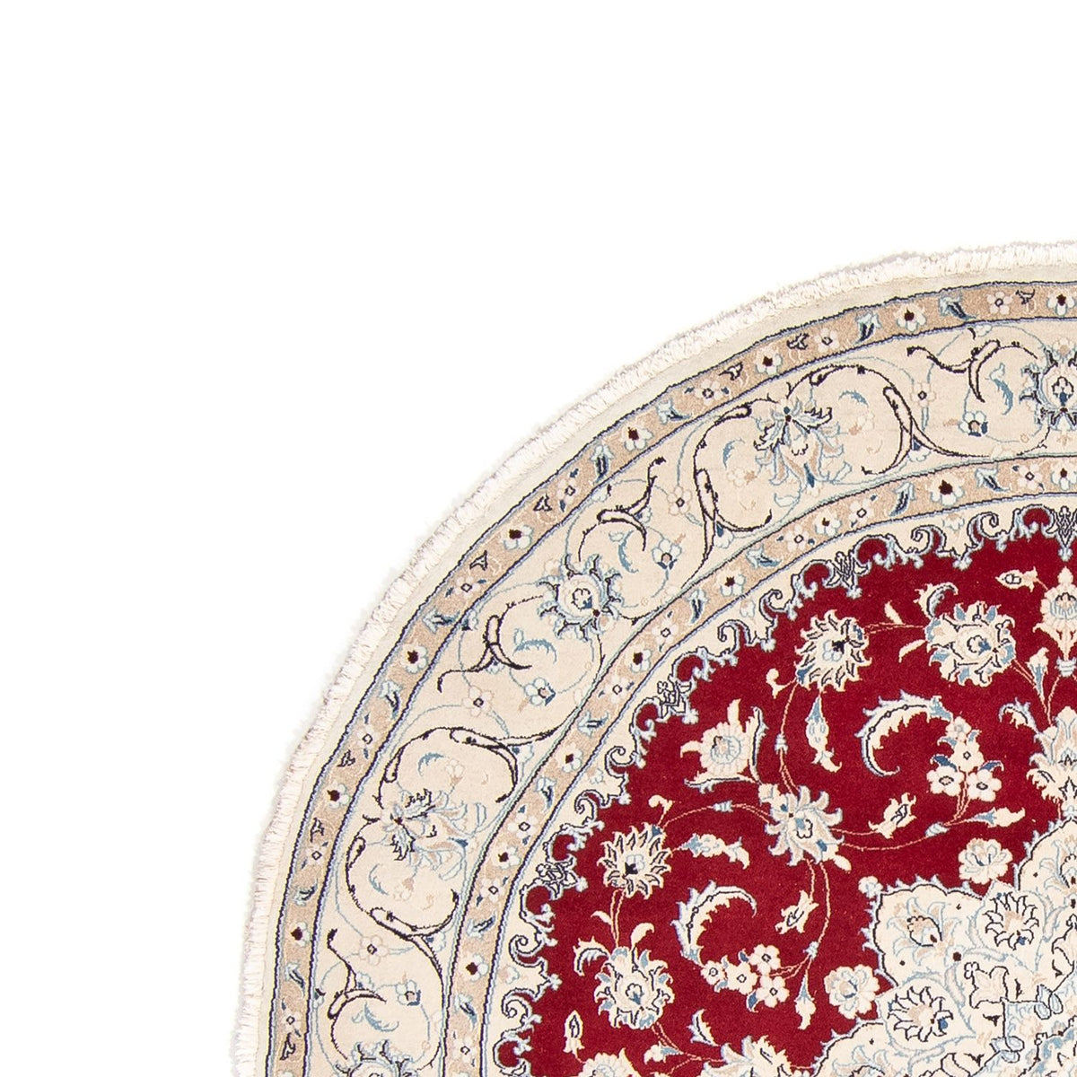 Persisk matta - Nain runt  - 250 x 250 cm - röd