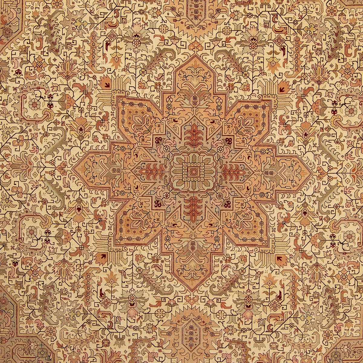 Persisk matta - Tabriz - Royal - 344 x 251 cm - ljusbrun