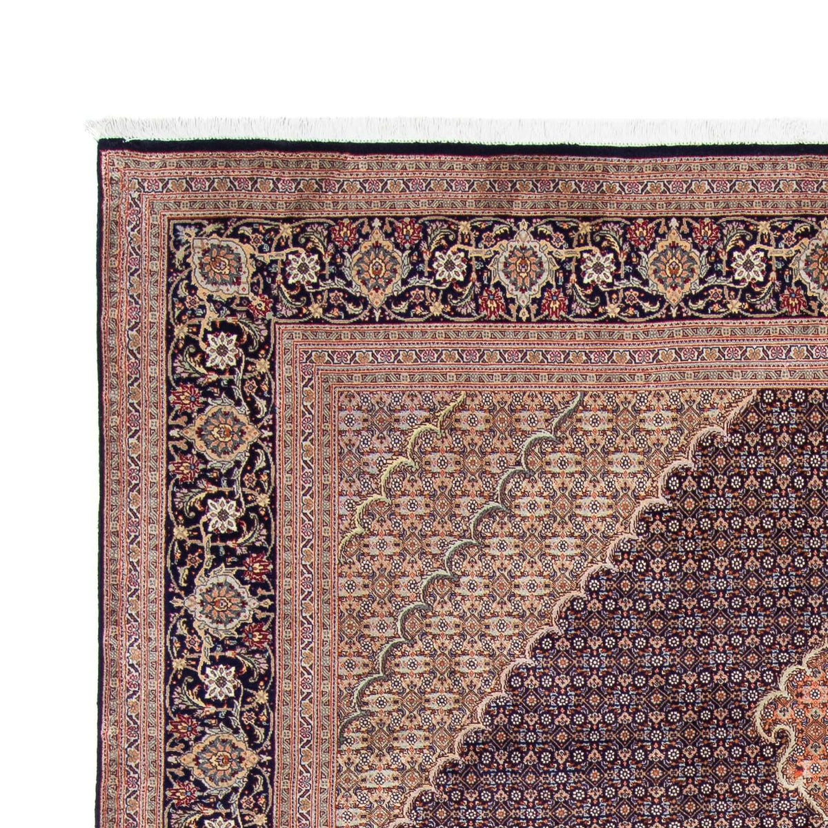 Persisk matta - Tabriz - 296 x 205 cm - mörkblå