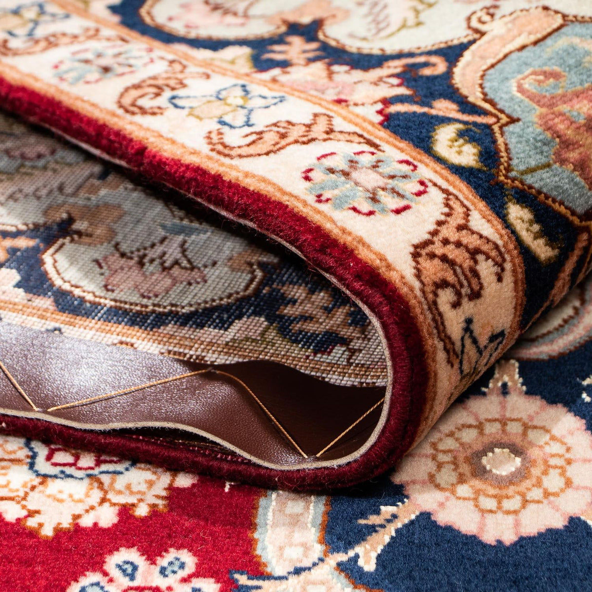 Persisk matta - Tabriz - Royal - 202 x 152 cm - mörkröd