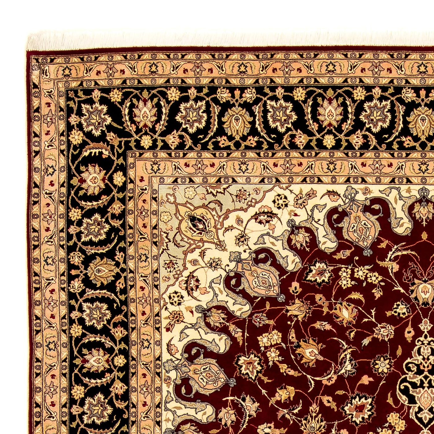 Persisk matta - Tabriz - Royal - 348 x 254 cm - mörkröd