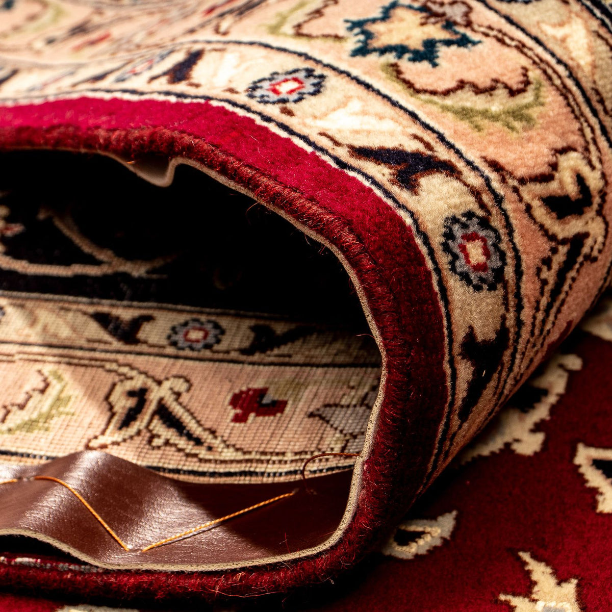 Persisk matta - Tabriz - Royal - 348 x 254 cm - mörkröd