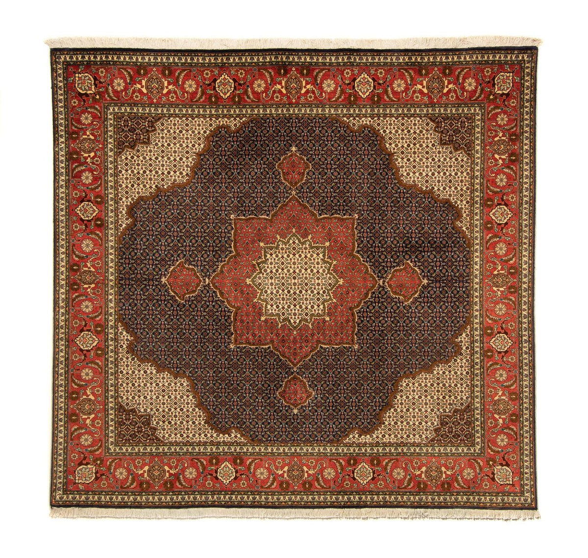 Persisk matta - Tabriz kvadrat  - 201 x 195 cm - mörkblå