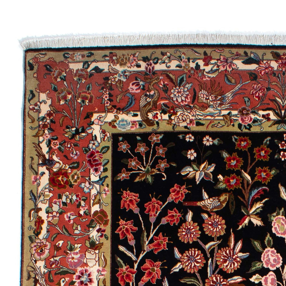 Persisk matta - Tabriz - Royal - 268 x 175 cm - mörkblå