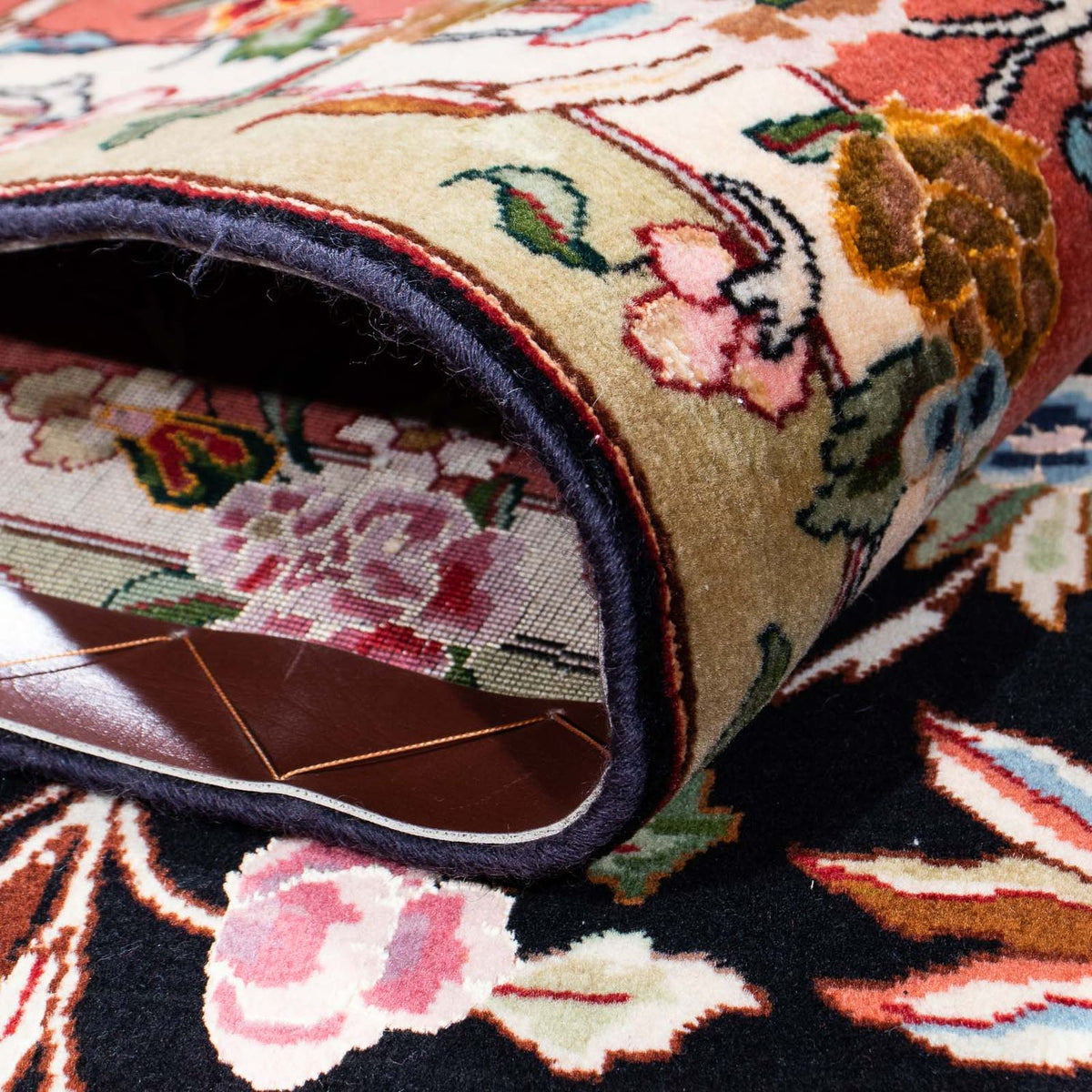 Persisk matta - Tabriz - Royal - 268 x 175 cm - mörkblå