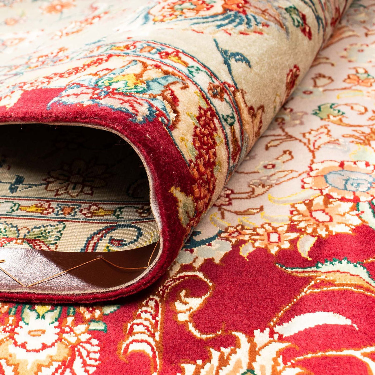 Persisk matta - Tabriz - Royal - 312 x 204 cm - mörkröd