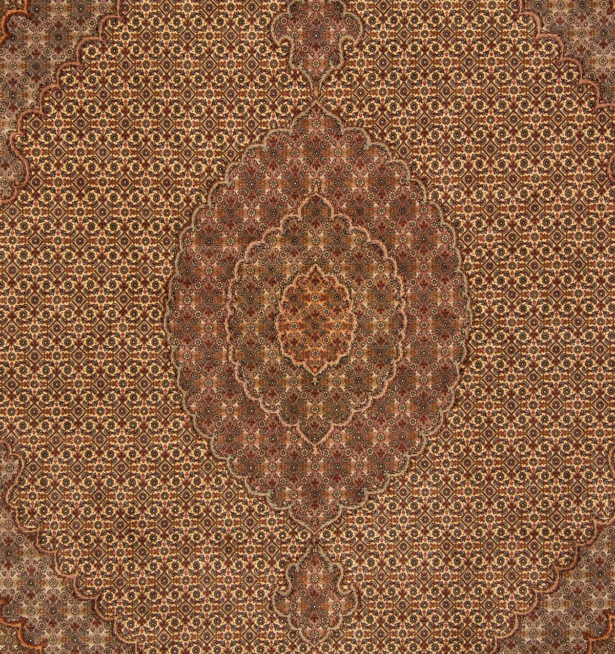 Persisk matta - Tabriz - 250 x 200 cm - brun