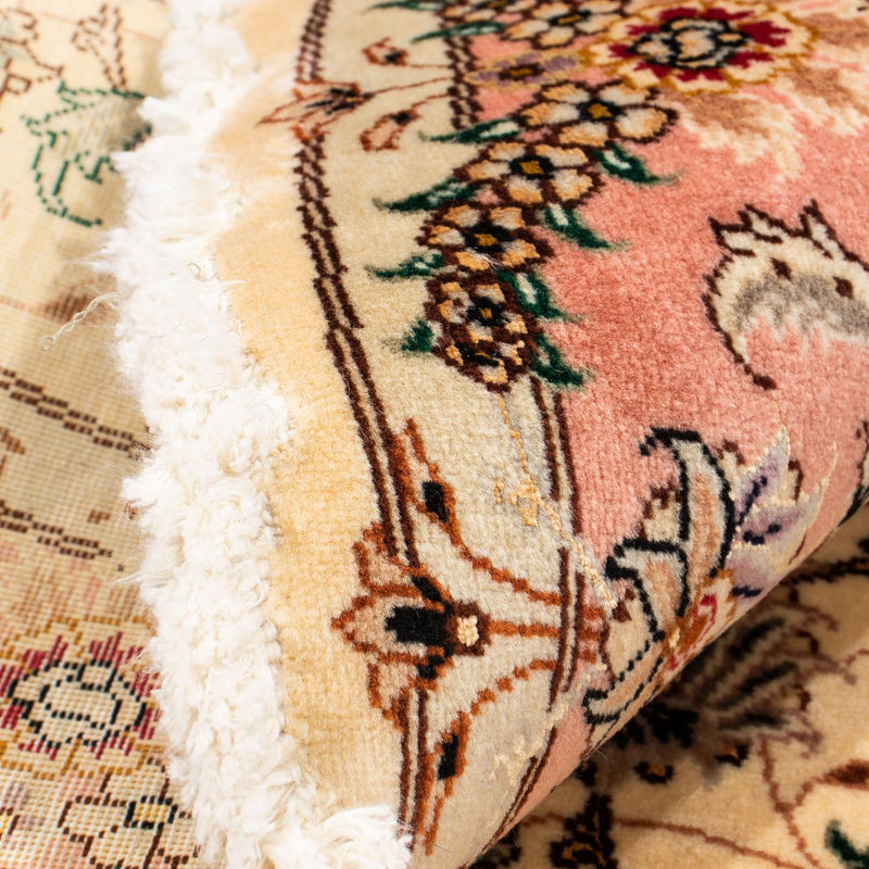 Persisk matta - Tabriz - Royal runt  - 150 x 150 cm - beige