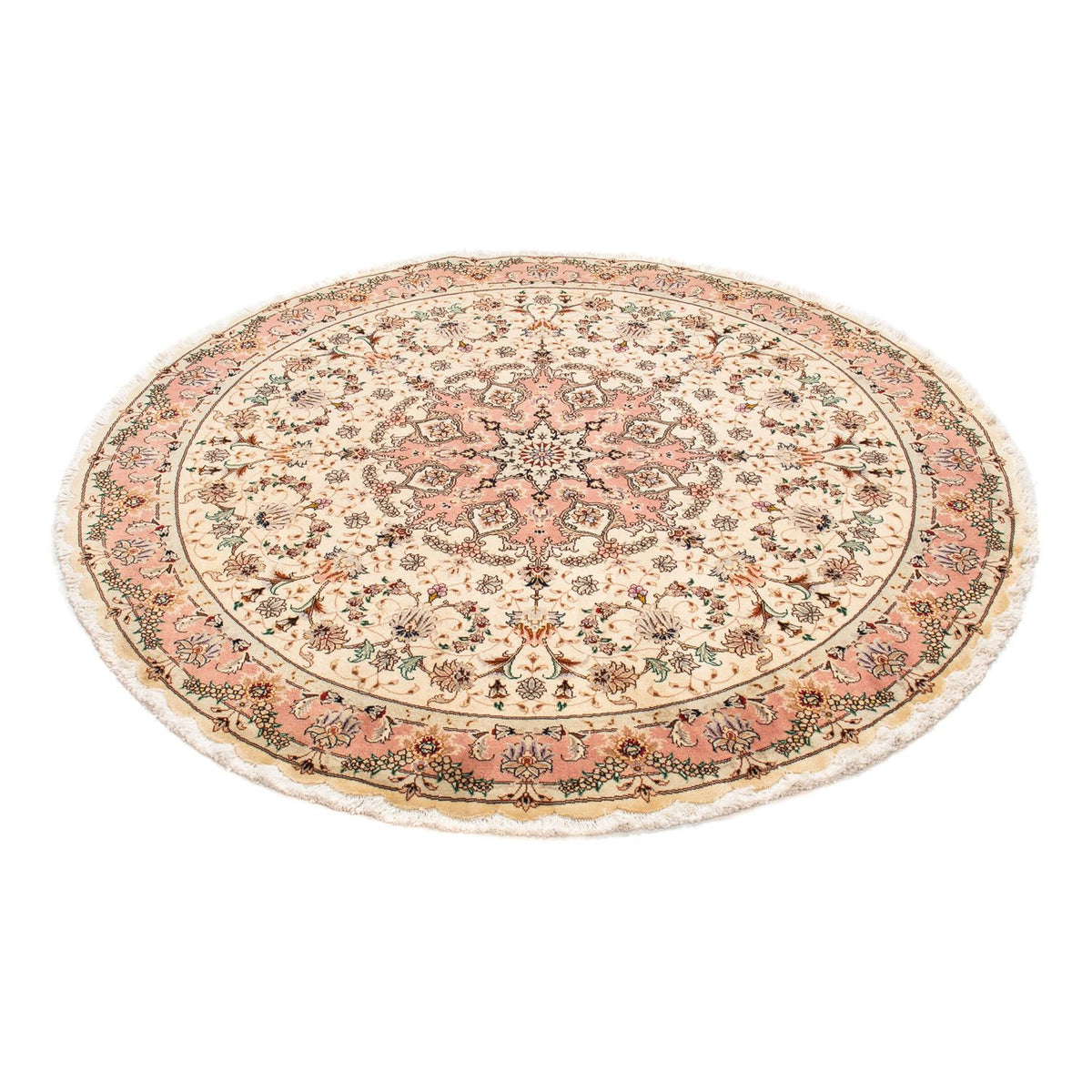 Persisk matta - Tabriz - Royal runt  - 150 x 150 cm - beige