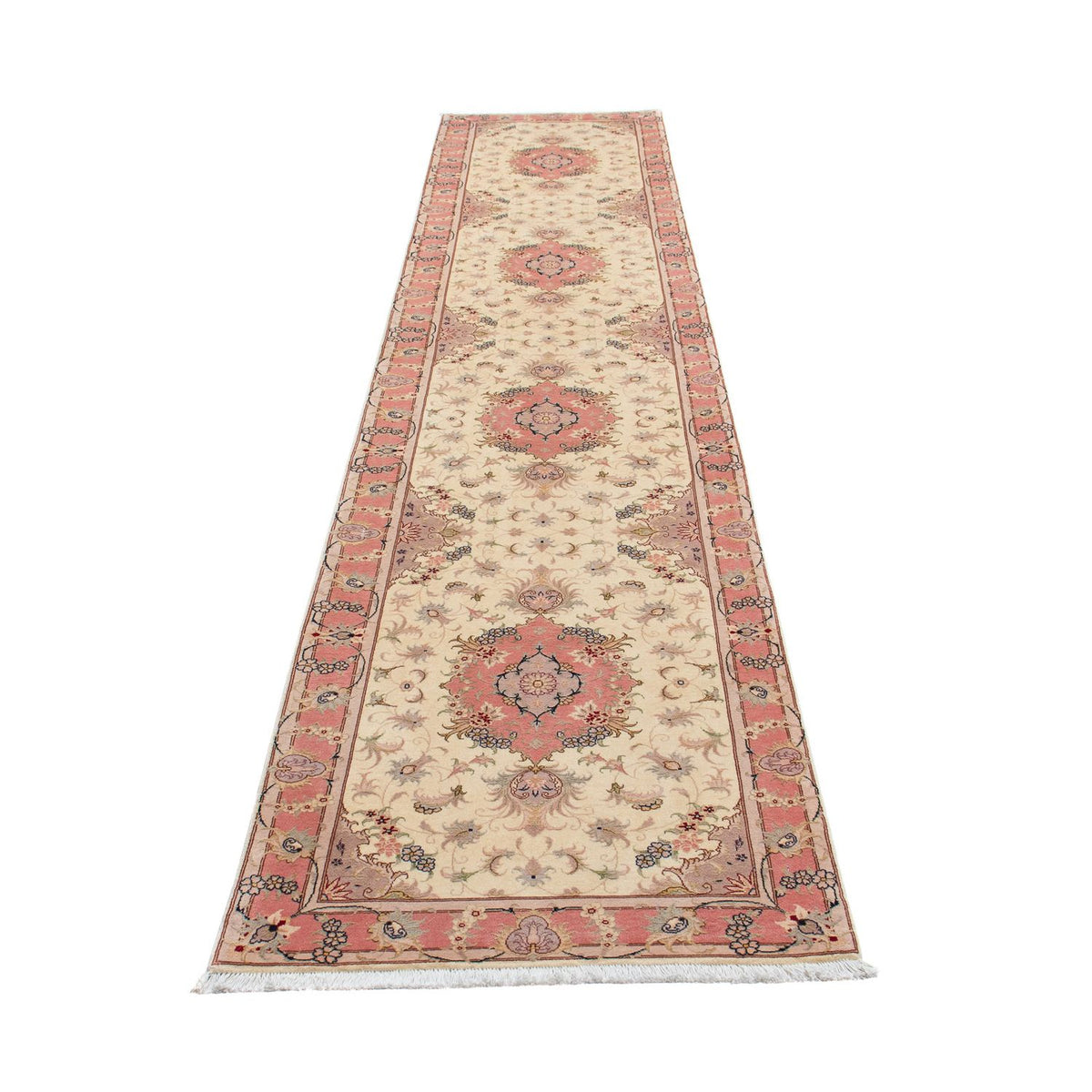 Runner Persisk matta - Tabriz - Royal - 410 x 80 cm - beige