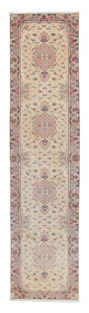 Runner Persisk matta - Tabriz - Royal - 397 x 87 cm - beige