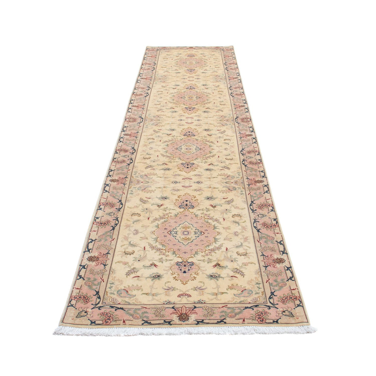 Runner Persisk matta - Tabriz - Royal - 397 x 86 cm - beige