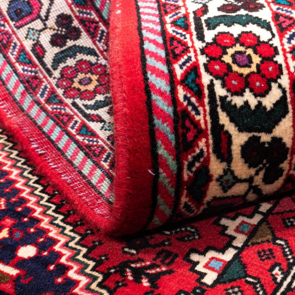 Persisk matta - Nomadic - 149 x 106 cm - mörkröd