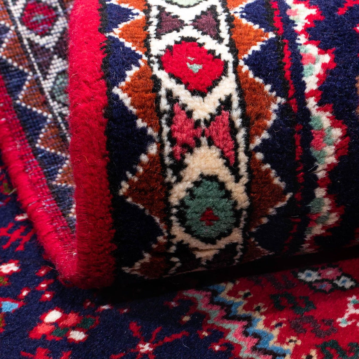 Persisk matta - Nomadic - 148 x 98 cm - mörkröd