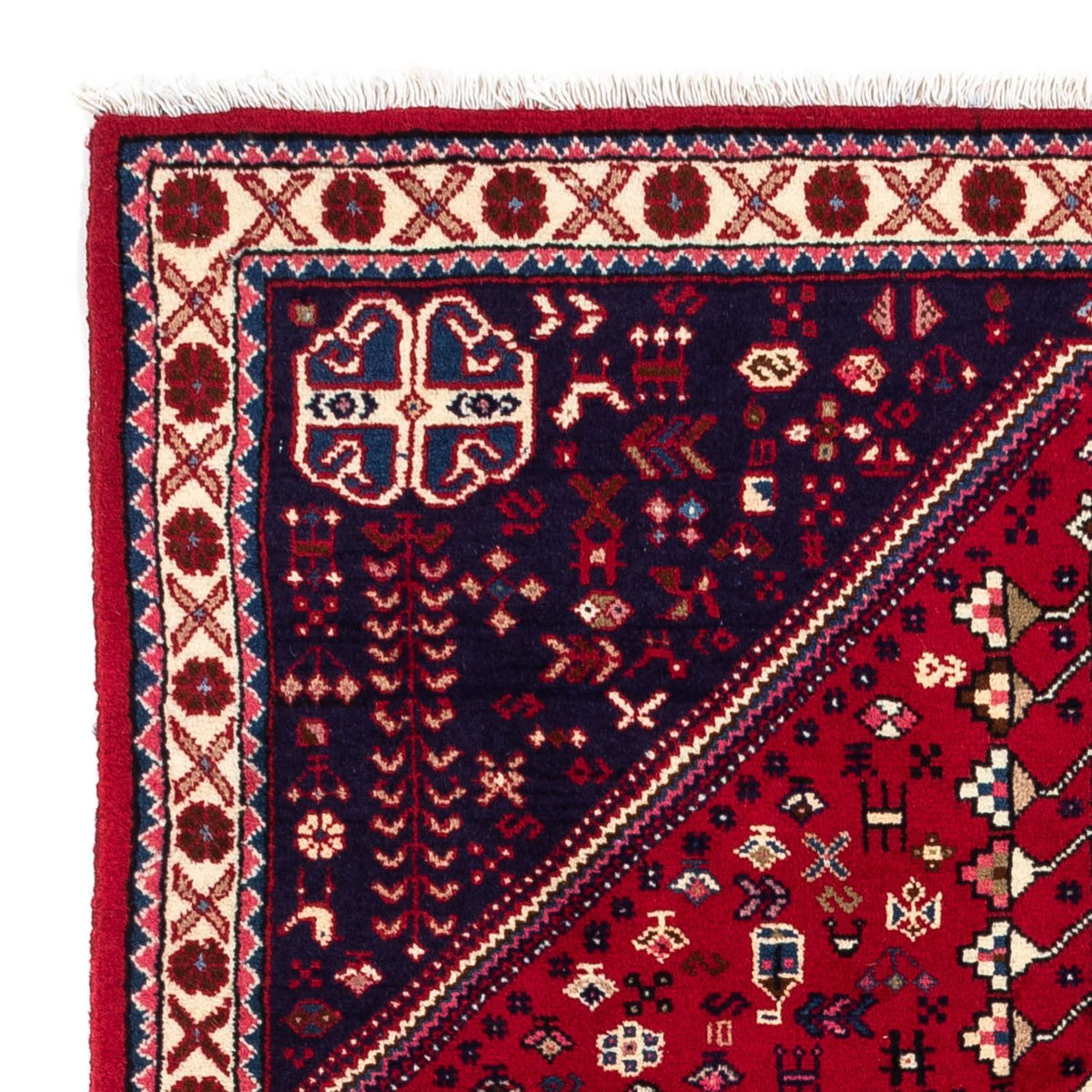 Persisk matta - Nomadic - 150 x 103 cm - mörkröd