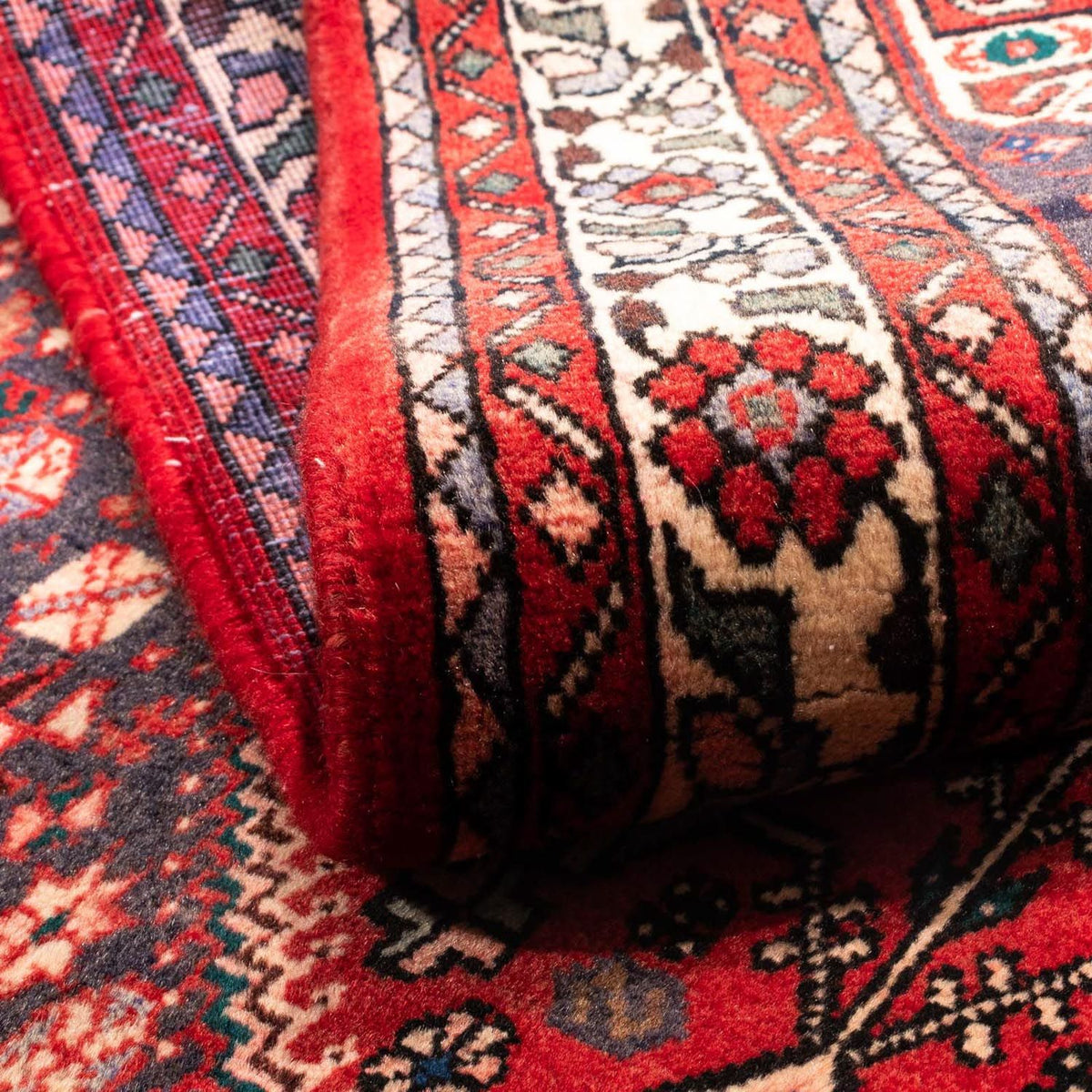 Persisk matta - Nomadic - 161 x 105 cm - mörkröd