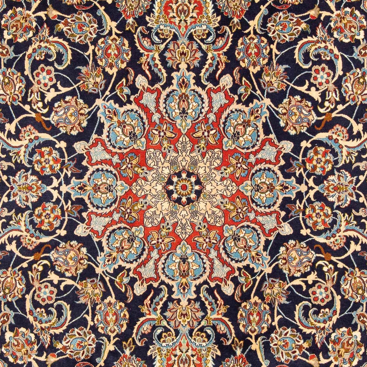 Persisk matta - Isfahan - Premium - 300 x 200 cm - mörkblå