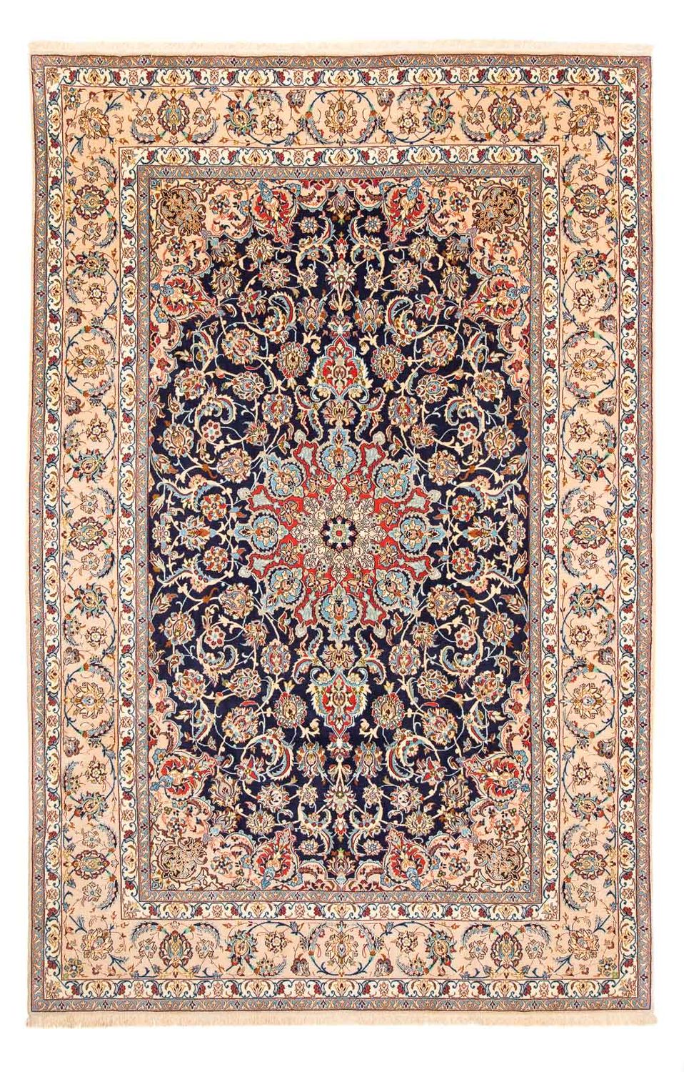 Persisk matta - Isfahan - Premium - 308 x 200 cm - mörkblå
