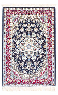 Persisk matta - Isfahan - Premium - 104 x 72 cm - mörkblå