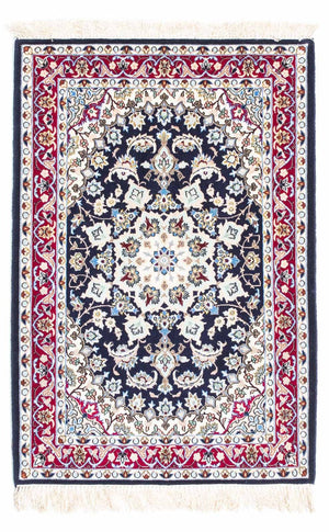 Persisk matta - Isfahan - Premium - 104 x 72 cm - mörkblå