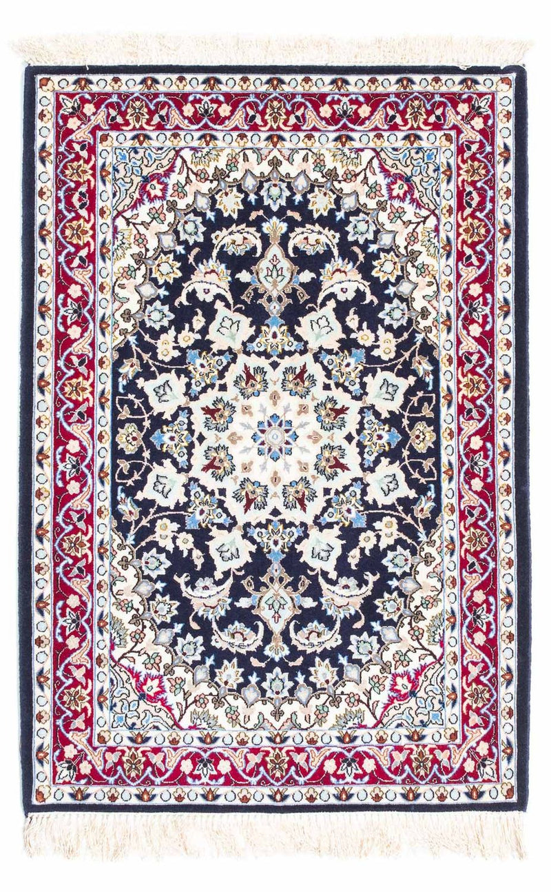 Persisk matta - Isfahan - Premium - 104 x 72 cm - mörkblå