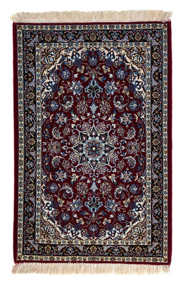 Persisk matta - Isfahan - Premium - 108 x 70 cm - mörkröd