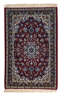 Persisk matta - Isfahan - Premium - 108 x 70 cm - mörkröd
