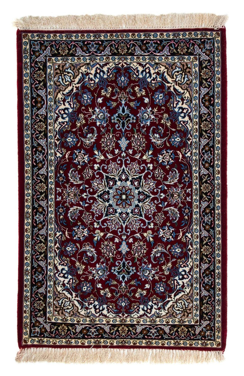 Persisk matta - Isfahan - Premium - 108 x 70 cm - mörkröd