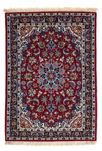 Persisk matta - Isfahan - Premium - 101 x 71 cm - mörkröd