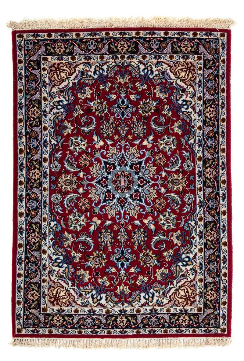 Persisk matta - Isfahan - Premium - 101 x 71 cm - mörkröd