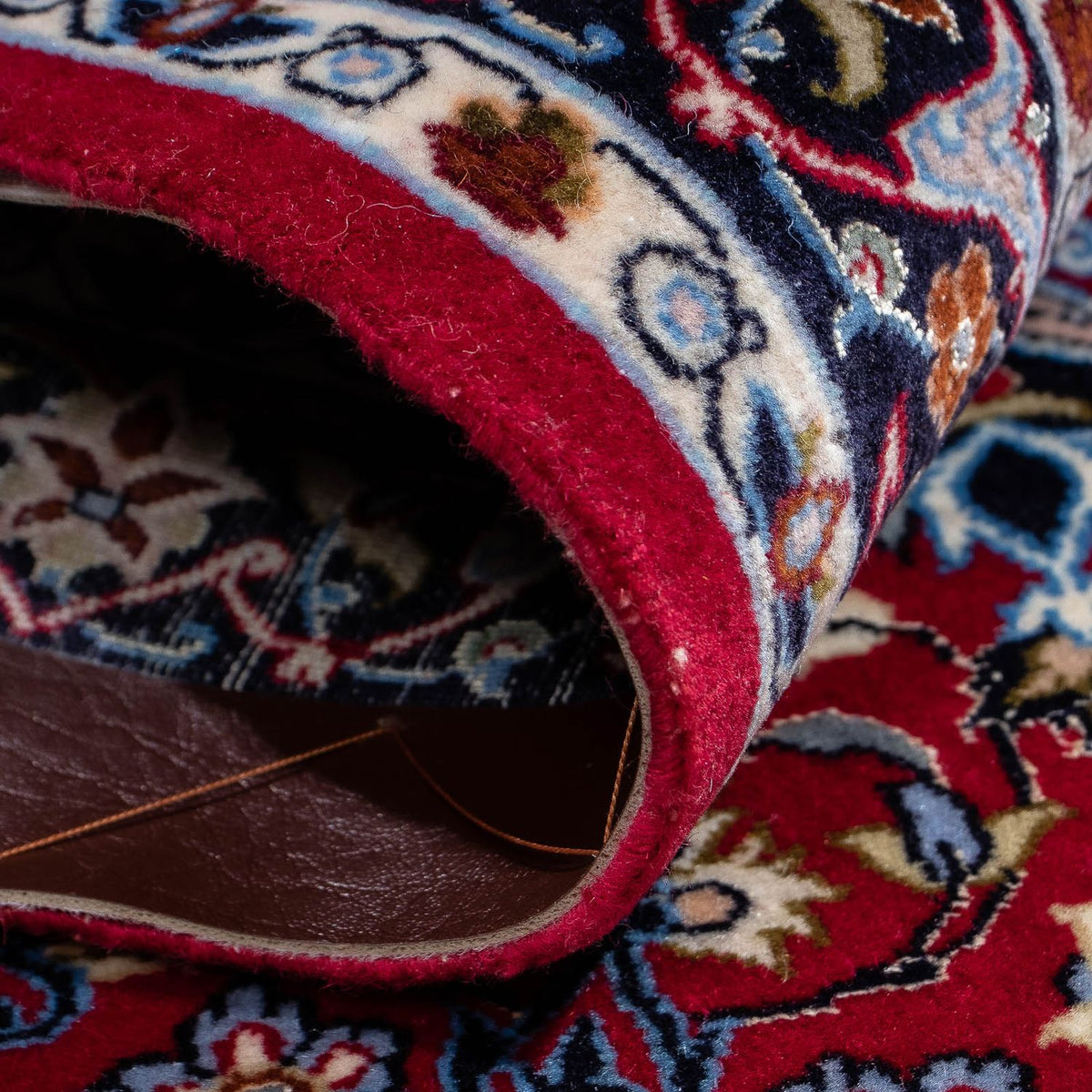 Persisk matta - Isfahan - Premium - 101 x 71 cm - mörkröd